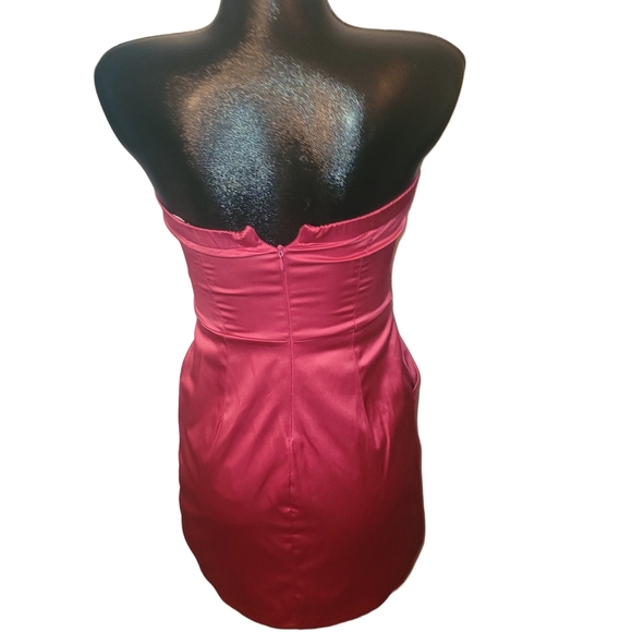 G.L.A.M Pink & Black Strapless Party Dress Sz.S - Picture 6 of 6